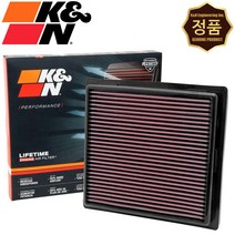 K&N 33-2457 순정형 퍼포먼스 흡기필터 튜닝 습식 에어필터 에어크리너 [지프 그랜드체로키 V6 3.6 가솔린 11-21년]