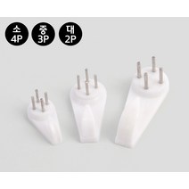 핀후크 행거 후크핀 벽걸이 벽지걸이 부엌 아이디어못, 사이즈, 중(3P)