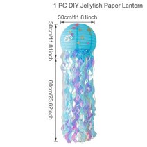 인어 파티 장식 작은 해파리 종이 랜턴 바다 아래 장식 소녀 베이비샤워 생일, paper lantern 2