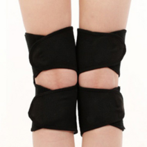 디어피플 레그워머 양털안감 방한 무릎보호대 양모패드, 검은색, 벨크로 XL, 1세트