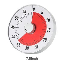 타이머시계 공부 워치 초 타임 타이머 시계 큰교실 비주얼 타이머 자석 중간 60 분 조용한 작동 자폐증 #3, 01 7.5inches, 한개옵션1