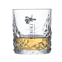 HIBIKI 히비키 핸드메이드 얼음왕좌 패턴 크리스탈 위스키 글라스 230ml, 2개