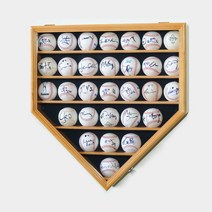 싸인볼케이스 희귀볼 야구공 전시대 선반 벽걸이 홈런볼 보관함, UV 차단 야구 박스 블랙 주문