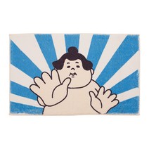 화장실발매트 욕실 바닥 매트 발 목욕 입구 문 카펫 도어 물 흡수성 미끄럼 방지 만화 캐릭터, 28. 80CM×120CM 대형 스모 선수 B