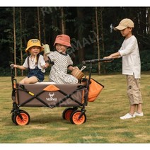 야외 접이식 휴대용 어린이 트롤리 캠핑카트 4륜 어린이 트롤리 캠핑 피크닉 캠핑카, AA