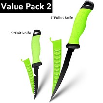 고기 클리버용 생선 필레 보닝 나이프 스테인리스 스틸 소금기 있는 방수 칼날 5-9 인치 주방 칼, [07] value pack 2