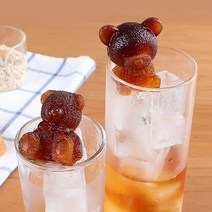 인블룸 1+1세트 홈카페 말랑말랑 실리콘 동물 얼음틀 3종 택1, 리본곰돌이 1+1