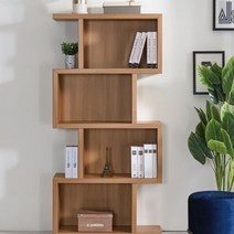 깊은책장 틈새책장 거실서재 엘리사 좌측 4단 800 책꽂이 공간분리 수납함 오픈, 진그레이 연그레이