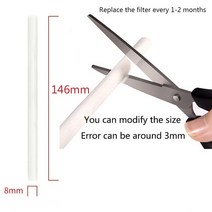 8x200mm9x200mm10x200mm는 1l2l3000ml 대형 가습기에 적합합니다. 아로마 필터 분무기 교체 면봉을자를 수 있습니다., 8mmx146mm, 30개