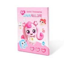 티니핑 시즌3 촉촉 스티커 마스크팩 어린이 아동 키즈 수분 진정 수딩, 4매입