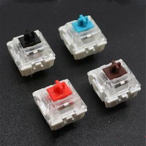100pcs 기계식 키보드 CIY 소켓 용 검정색 파란색 갈색 빨간색 키 스위치 SMD 3pin 얇은 핀 MX 스위치와 호환 가능, 빨간