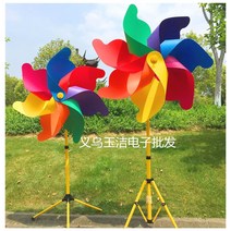 초대형 바람개비 장식 조형물 공원 조경 전원주택 야외 행사장 축제 이벤트, 강관이있는 다채로운 80cm
