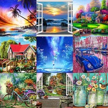 DIY명화 보석십자수 비즈공예 100가지 선택가능 인테리어 소품, 303 아웃사이드 모닝