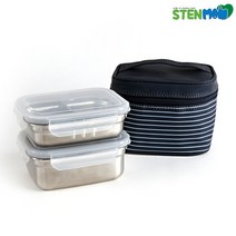 [기타] 스텐맘 스텐레스 직사각도시락 2단, 상세 설명 참조, 상세 설명 참조, 1개