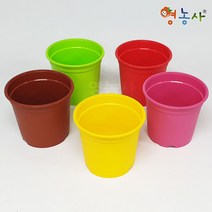 독일산 칼라 이색 포트 화분 플분 홈가드닝, 칼라포트화분 15호 브라운