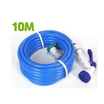 국산 정원 물주기 pvc 고무 물호스+7가지분사건세트10m 호수 청소용 물뿌리개 텃밭