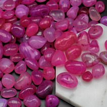 핑크아게이트 천연 원석자갈 보석자갈 정화용 화분돌, 단품