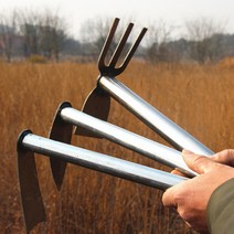 쇠스랑 도라지창 로타리삽 고구마 캐기 고구마 소조두 캐기 농 호미 소형 미니파지기, 08 원색강병호미3종 세트