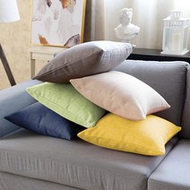 1+1 공유 심플 린넨 소파 쿠션, 네이비, 그레이