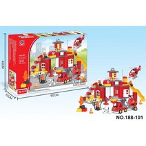 kidshometoys 소방서 레고호환블록 188-101, 혼합색상