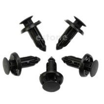 10 개 8mm 홀 블랙 플라스틱 리벳 자동차 도어 도어 푸시 클립 도요타, 검은색