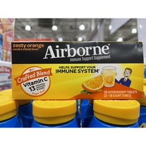 [당일발송] Airborne 에어본 이뮨 발포비타민 오렌지맛 36 타블렛