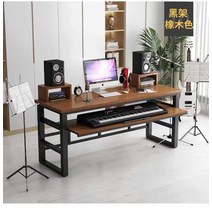 미디책상 미디데스크 테이블 뮤지션 건반 피아노 책상, . + 120*60*83블랙데크+오크톤브라우저105