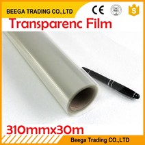 610mm 30m 한 롤 투명 잉크젯 앰프 레이저 방수 투명 스크린 인쇄 전송 필름, 한개옵션0