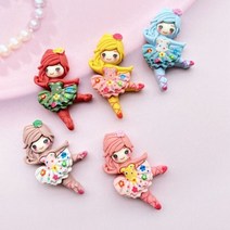 10pcs 새로운 혼합 사랑스러운 공주 flatback 수지 아트 공급 장식 매력 공예 머리 활 센터 스크랩북, 혼합 전자