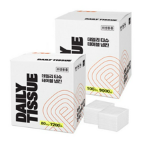 데일리티슈 무형광 뽑아쓰는 테이블 냅킨 100밴드, 흰색, 200개