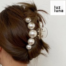 루즈루나 진주 헤어 집게 반머리 올림머리 머리핀