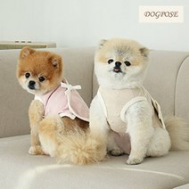 자체제작 강아지옷 러브누빔조끼, 색상:인디핑크|사이즈:S