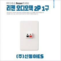 리젠 Rezen 오디오잭 터미널 2P 1구 콘센트 교체 음향설비 전기용품