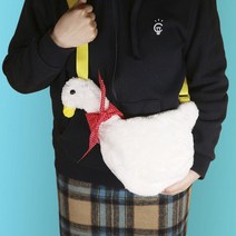 오리 인형 가방 크로스백 슬링백 쓸모없는 쓸데없는 킹받는 선물 마니또 생일 파티