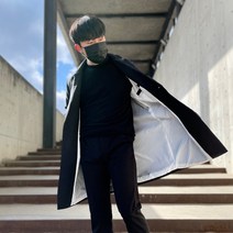 디센도 남자가을코트 남자 하프 반 싱글 봄 코트 키작남코트