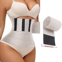 허리 보호대 통증 완화 트레이너 붕대 랩 트리머 body shapewear tummy wrap woman 플랫 배 슬리밍 이득 산후 칼집, 벨크로 -10cm 너비, 5m