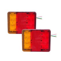 2PCS LED 트레일러 꼬리 조명 트럭 브레이크 후면 방수 램프 표시기 신호 트럭 캐러밴 밴 보트 12V 24V, 01 12V