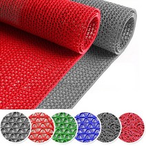 홈스월드 롤 15M 미끄럼방지매트 격자 매트 4T 폭 90cm 야외 실외 현관 발판 바닥 패드, 02. PVC 격자매트 4T 폭 120cm_레드