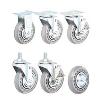 회전 고정 브레이트 가구 카트 바퀴 5인치 127mm 1P 대차 셀프 수리 엘카, 경량용5인치인라인브레이크