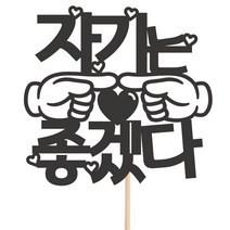 비비드레인 메세지픽 케이크토퍼, 55-자기는좋겠다, 1개