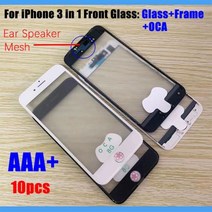 애플 아이폰 11 XR 6 6s 8 7 plus 8plus 콜드 프레스 3 in 1 전면 스크린 유리 프레임 OCA 접착제 + 이어, 04 6s Plus Mix Color