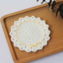 ins 홈테그 컵 받침, 노랑2