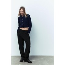 ZARA 자라 플로랄 자카드 니트 벌룬 크롭 가디건