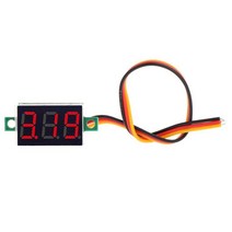 전압계 3와이어 0.36 "DC 0 ~ 100V 디지털 게이지 테스터 LED 디스플레이 드롭, 01 Red