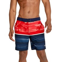 Speedo 여성용 수영 트렁크 무릎 길이 보드쇼츠 본디 스트라이프