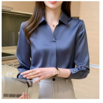 새틴 실크 공단 럭셔리 사무실 오피스 셔츠 블라우스 청담동 고급 여성셔츠 텐셀 블라우스
