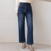 모노앳디 멘스 히든밴딩 기모 와이드 데님 팬츠