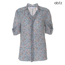 에이비플러스 ab.f.z 프론트 더블 라인 플로럴 블라우스 (AFU3GB05A)