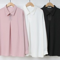 핀턱 카라 블라우스 303O102S 빅사이즈 여성의류
