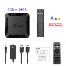 X96Q 안드로이드 100 TV 박스 올위너 H313 쿼드 코어 4K 60fps H265 2G 와이파이 구글 플레이어 스토어 유튜브 X96Q2 셋톱 박스 2GB 16GB, 24.영국 플러그  2G 16G G40S